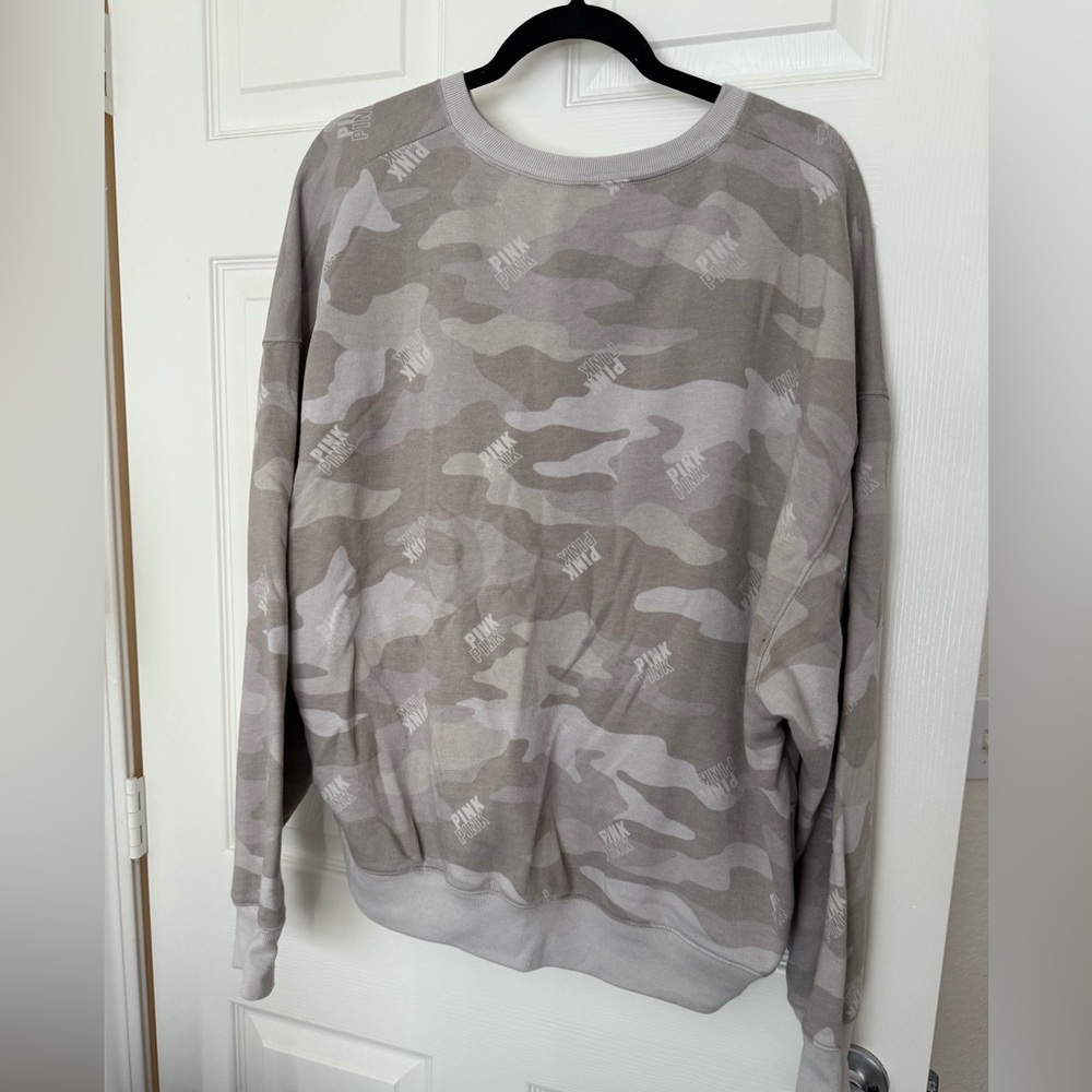 PINK Victoria's Secret Gray Crewneck Sweater - Picture 3 of 5
